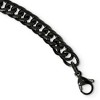 Black Bow Jewelry 7mm Black Plated Stainless Steel Double Curb Chain Necklace, 24 Inch - 3 of 4