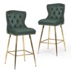 Grungis PU Leather Bar Stools with Metal Legs Set of 2,Counter Stools with Tufted Back and Nailheads Trim,Kitchen Chair for Kitchen Island - 4 of 4