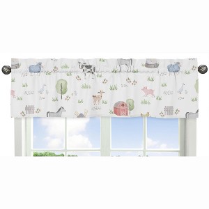 Sweet Jojo Designs Window Valance Treatment 54in. Farm Animals Multicolor - 1 of 3