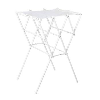 Household Essentials Clothes Drying Rack, Foldable, Expandable and Collapsible Laundry Drying Rack White