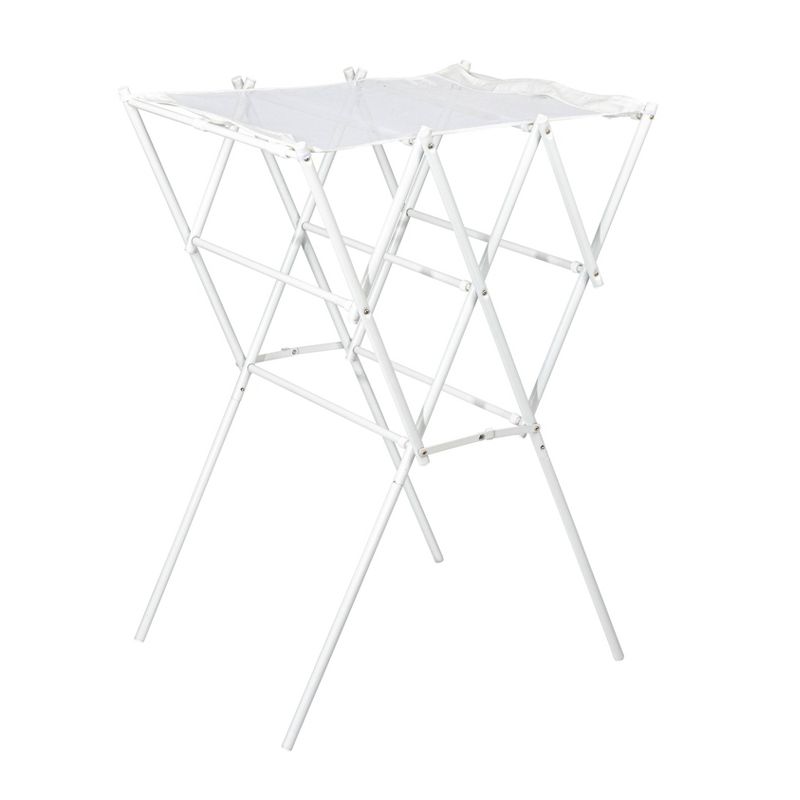 Household Essentials Clothes Drying Rack, Foldable, Expandable and Collapsible Laundry Drying Rack White, 1 of 8