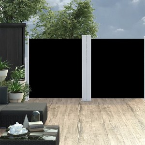 vidaXL Retractable Side Awning Black 47.2 in.x236.2 in. - 1 of 4