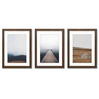 Americanflat Farmhouse Nature Photography By Tanya Shumkina - 3 Piece Gallery Framed Print Art Set -Matted