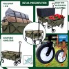YONWAY Collapsible Foldable Beach Wagon Cart with Strapping System and 3pcs Plastic Liner Bag,Loading Capacity 360lbs for Camping Shopping - 2 of 4