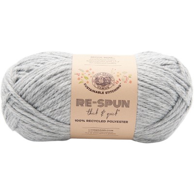 Lion Brand Re-Spun Thick & Quick Yarn-Silver