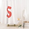 Deny Designs April Lane Art Block Monogram Shower Curtain - 2 of 3