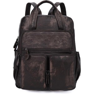 Backpack Purse for Women Soft Washed Leather Multi Pocket Casual Amazon.com: Angel Kiss Backpack Purse for Women Soft Washed  main image 3