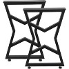 Set of 2 Black Metal Table Legs, Industrial Style Furniture Legs for Dining Tables, Coffee Tables, Durable and Modern Support for Home and Office - 2 of 4