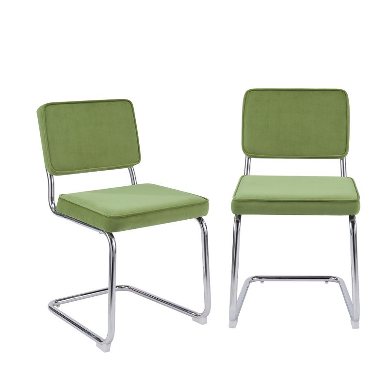 Neutypechic Velvet Upholstered Modern Dining Chair Set of 2, 2 of 6