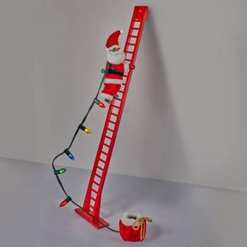Large Climbing Santa Decorative Christmas Figurine Red - Wondershop™