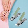 Unique Bargains Stainless Steel Zipper Manicure Nail Clippers Pedicure Tools Green 7 in 1 Set - image 2 of 4