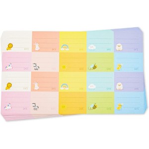 Stockroom Plus 500 Piece Removable Baby Food Bottle Labels for Daycare, 25 Sheets, 10 Colors - 1 of 4