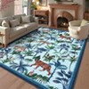 Modern Washable Area Rug for Living Room, Animal Print Floor Rug with Non Slip Backing, Low Pile Stain Resistant Carpet - 2 of 4