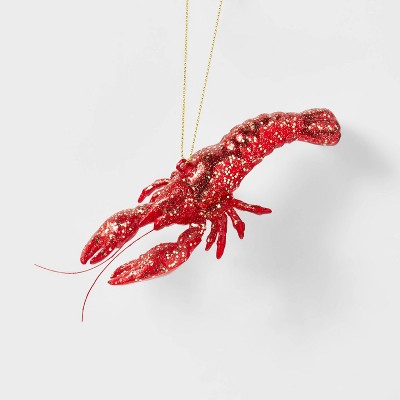 Glass Red Lobster Christmas Tree Ornament - Wondershop™