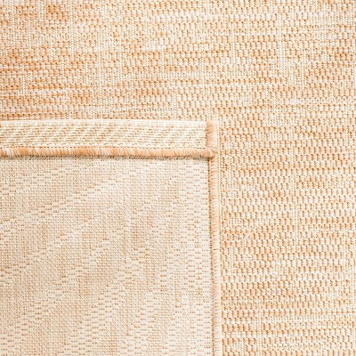 Natural Beige Rectangular Synthetic Indoor/Outdoor Rug