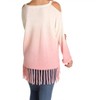 Women's Ombre Cold Shoulder Fringe Sweater - PLUS - umgee - 3 of 3