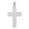 Black Bow Jewelry Rhodium Plated Sterling Silver Textured Latin Cross Pendant, 22 x 40mm - 3 of 4