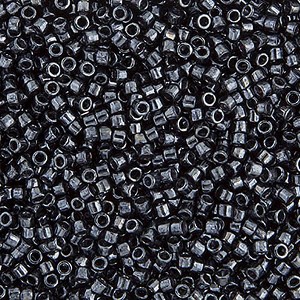 John Bead Miyuki Delica Bead 11/0 RD Opaque Gunmetal (DB0001) 50gms Bag - 1 of 1