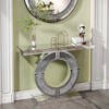 KIGFTSOD O Shaped Mirror Console Table with Crystal Décor, Handicrafts Mirror Glass Table for Hallway, Living Room - 3 of 4