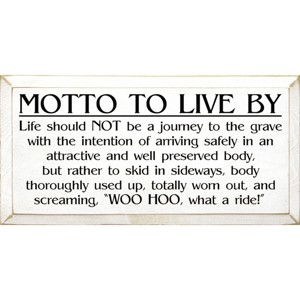 Slickblue Inspirational Wood Wall Sign – Life Is A Ride Quote – Rustic Decor Accent – 9x18 Inches, Multi Color Options - 1 of 3
