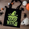 City Creek Prints Good Witch Broom Canvas Tote Bag - 15x16 - Black - 2 of 2