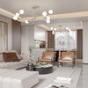 POWLIG 8-Light Nickel Mid Century Modern Nordic Sputnik Chandelier Flush Mount - 3 of 4