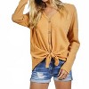 Women's Thermal Knit Tie Top - BiBi - 2 of 4