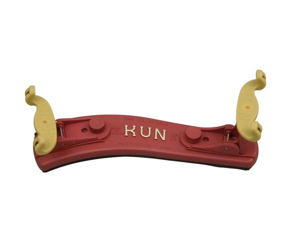 Kun Mini Collapsible Violin Shoulder Rest Mini Red 1/4-1/16 Size
