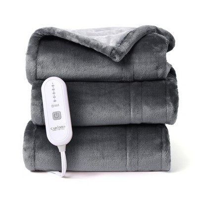 Heated Blanket Electric Throw King Size with Dual Control, Reversible Flannel Heating Blankets, Soft Heated Throws 100"× 90"