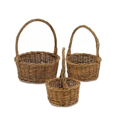 Cheung's Kirkel Nested Round Basket Set - Dark Brown