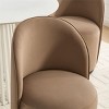 21.25" Small Swivel Boucle Barrel Armless Dining Chair Set of 1,Round Upholstered Accent Vanity Side Chair–The Pop Home - 3 of 4
