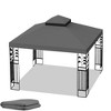 Gulches 10x10 Ft Double Tiered Outdoor Patio Gazebo Replacement Canopy - Tent Roof Top Cover Only (Frame Not Included) - 4 of 4