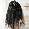 Anna-Kaci Plaid Winter Scarf Soft Warm Woven Long Shawl with Fringe Edges 78.5×23.5 Inches - 2 of 4