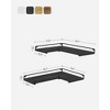Set of 2 Corner Wall Shelves, Floating Corner Shelf Set with Raised Edges & Cable Slots, for Living Room Bedroom Kitchen - 4 of 4