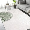 Coucheta Modern Abstract Washable Rug – Non-Slip Low Pile Rug, Stain-Resistant Foldable Carpet for Living Room & Bedroom - 3 of 4