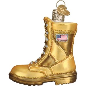 Old World Christmas Glass Blown Ornament, Military Combat Boot - 1 of 4