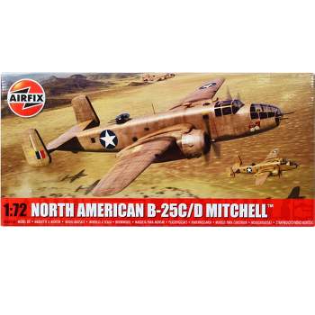 Level 3 Model Kit North American B-25C/D Mitchell Bomber Aircraft with 2 Scheme Options 1/72 Plastic Model Kit by Airfix