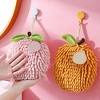REGALWOVEN Soft Absorbent Fluffy Chenille Ball Bathroom Hand Towels with Wall Hook 4 Pack - 3 of 4