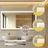 32/40/48/56/60in LED Mirror Bathroom Wall Mirrors w/ Lights Gold Frame Dimmable 3 Colors Anti-fog, Decor Wall Mirror - 3 of 4
