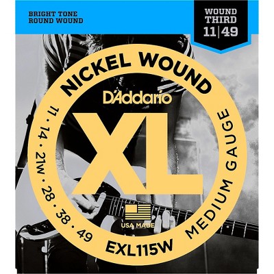 D'Addario EXL115W Nickel Blues/Jazz Wound 3rd Electric Guitar Strings