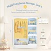 Arceso Kids Dress Up Storage with Flower Mirror, Open Hanging Closet Wardrobe for Children, Kids Armoire & Costume Organizer for Bedroom Playroom - 2 of 4