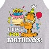 Men's - Garfield - I Live For Birthday's Graphic Tank Top - 2 of 2
