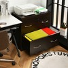 Costway 2-Drawer File Cabinet w/Lock, Hinging Bar Letter & Legal Size Espresso - 2 of 4