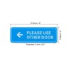 Unique Bargains Acrylic Self-Adhesive Decor Home Office Please Use Other Door Left Arrow Sign - 2 of 4