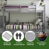 Twin Over Twin Capri Wood Floor Kids' Bunk Bed Gray - Hillsdale Furniture - 3 of 4