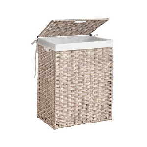 AZL1 Life Concept Utility Storage Bins Multi-Purpose Laundry Hamper for Home Organization and Storage Solutions, Beige, 18.3"*13.5"*24" - 1 of 4