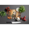 NEW White English Bulldog Fall Glass Cutting Board Decorative Tempered Glass Kitchen Cutting and Serving Board Large Size Chopping Board - 3 of 4