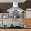 Cosmo COS-63ISS90 36 in. Lumin Collection 380 CFM Ducted Island Range Hood, Soft Touch Controls, LED Lights, Stainless Steel - 2 of 4