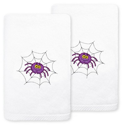 2pc Spider Hand Towel Set White - Linum Home Textiles