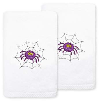 2pc Spider Hand Towel Set White - Linum Home Textiles